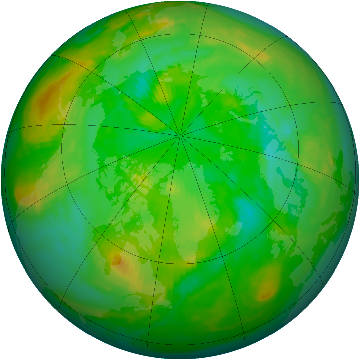 Arctic ozone map for 08 July 1983